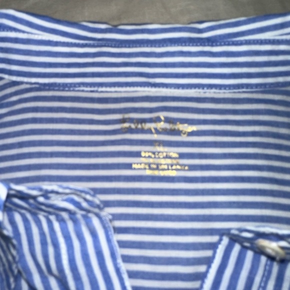 Lilly Pulitzer
Sea View Pinstripe Long Sleeve Button Down Blouse (T2) - Picture 6 of 6
